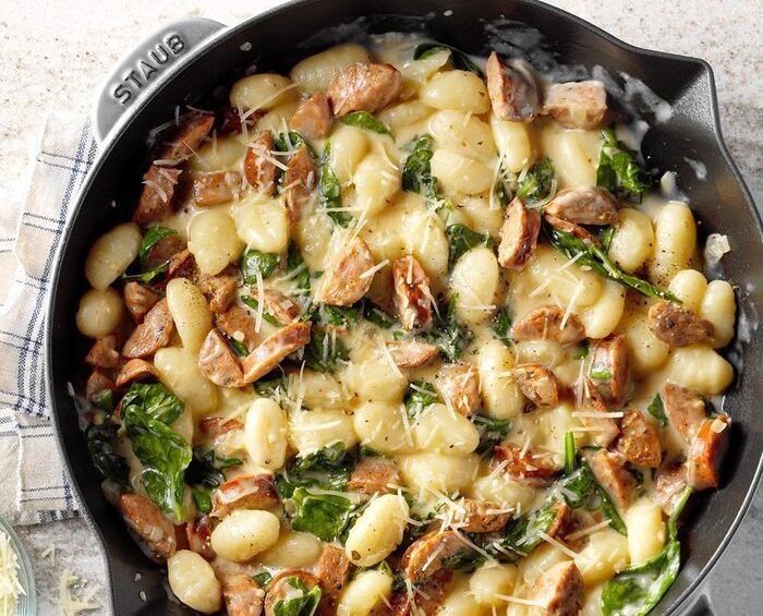 Gnocchi-with-Spinach-and-Chicken-Sausage