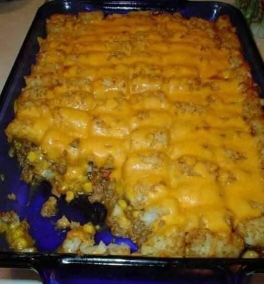 Taco Tater Tot Casserole