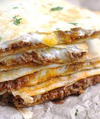 cheesy beef quesadillia